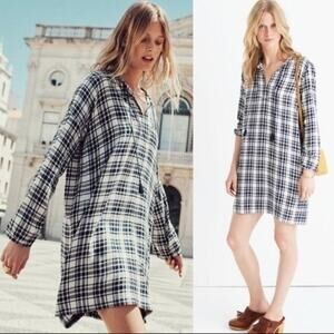 MADEWELL Plaid Artiste Shift Tunic Dress